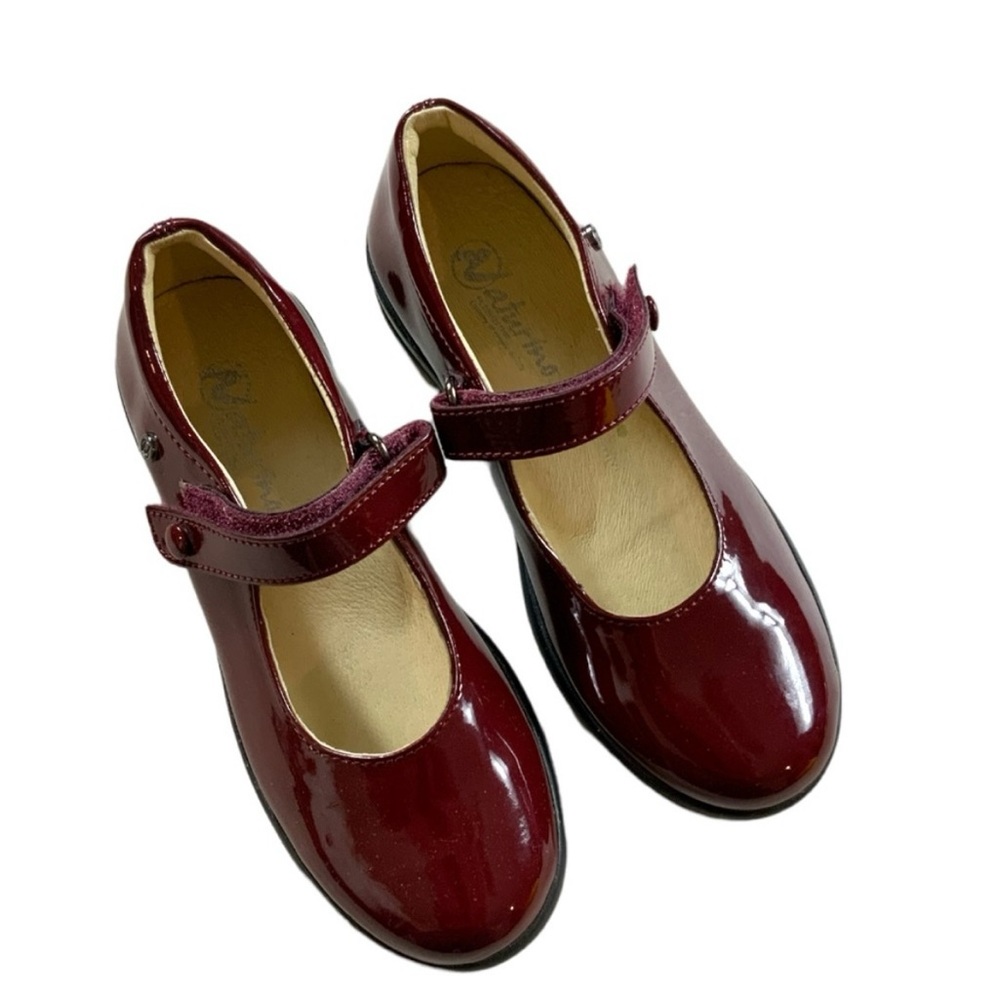 NATURINO Catania Mary Jane. Maroon/Burgundy Patent leather kid shoes 31/ 13